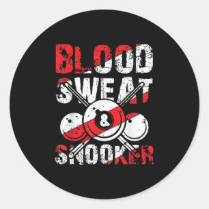 Sticker Rond Sweat Snooker - Pool Billard Joueur 8 Ball Disant