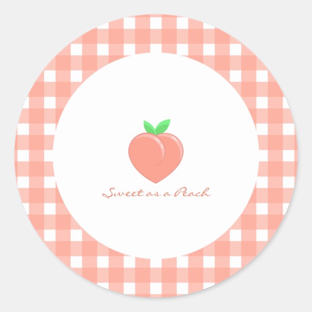 Sticker Rond Sweet as a Peach Birthday (Devant)