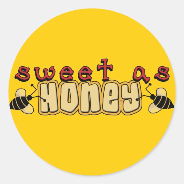 Sticker Rond Sweet as Honey Tshirts et cadeaux (Devant)