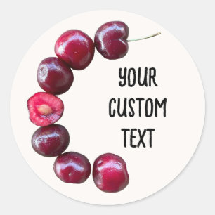 Sticker Rond Sweet Cherry - cerises rouges fraîches - fruits fr
