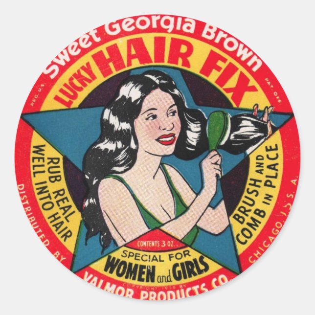 Sticker Rond Sweet Georgia Brown (Devant)