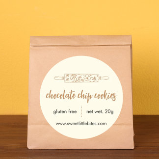 Sticker Rond Sweet Little Bites Bakery Chocolate Cookies