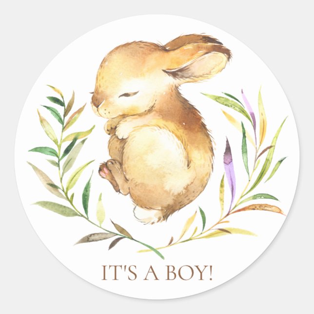 Sticker Rond Sweet Little Bunny C'est un chevalet de favoritism (Devant)