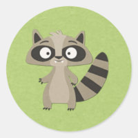 Sweet Raccoon sur Green