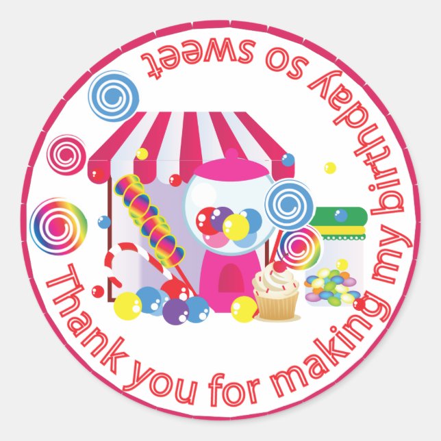 Sticker Rond Sweet Shoppe (Devant)