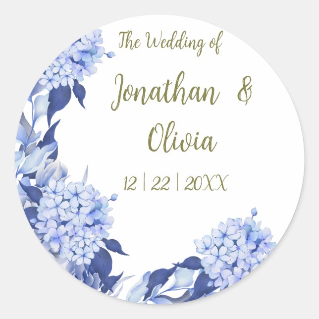 Sticker Rond Sweet Shower Spring purple Floral Wedding (Devant)