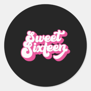 Sticker Rond Sweet Sixn 16 Pour 16E