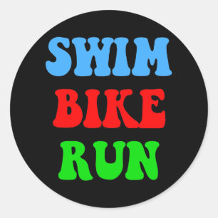 Sticker Rond Swim Bike