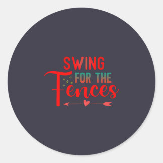 Sticker Rond Swing for the Fences T-Shirt