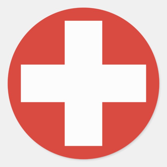 Sticker Rond Switzerland country flag roundel (Devant)