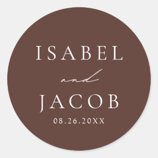 Sticker Rond SYDNEY Espresso Mariages Brown