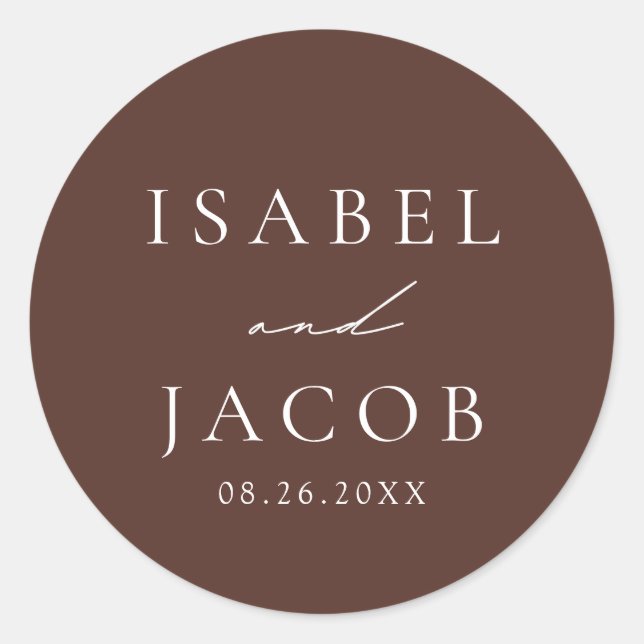Sticker Rond SYDNEY Espresso Mariages Brown (Devant)