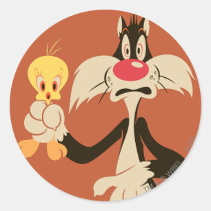 Sticker Rond SYLVESTER™ avec TWEETY™