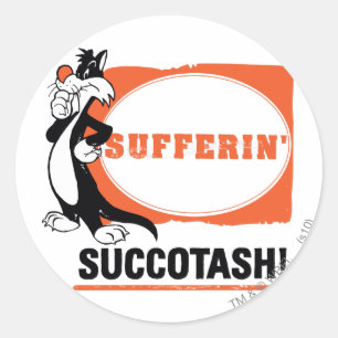 Sticker Rond SYLVESTER™ Sufferin' Succotash!