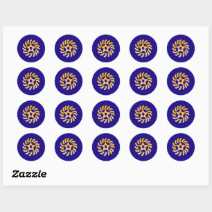Sticker Rond Symbole Adinkra (transformation de la vie)