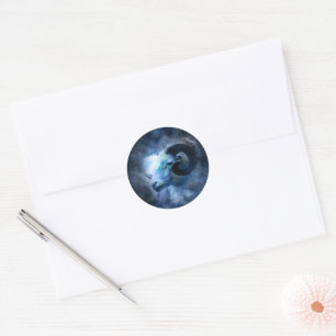 Sticker Rond Symbole astrologique Zodiac Aries