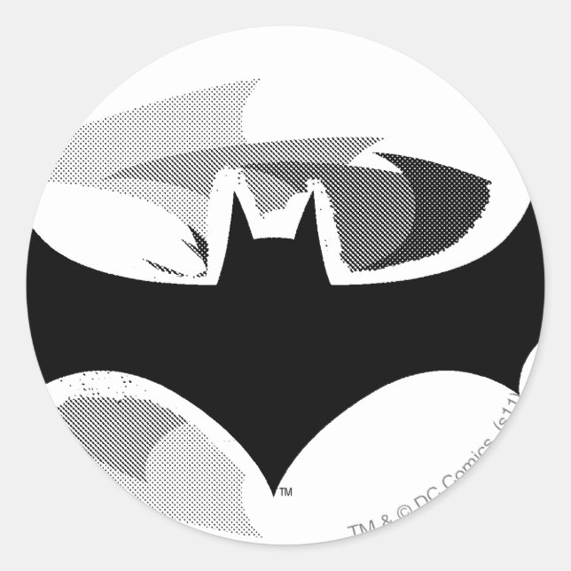 Sticker Rond Symbole Batman | Logo Black Shadow (Devant)