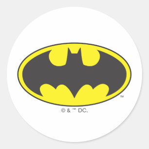 Sticker Rond Symbole Batman Logo Oval de chauve-souris