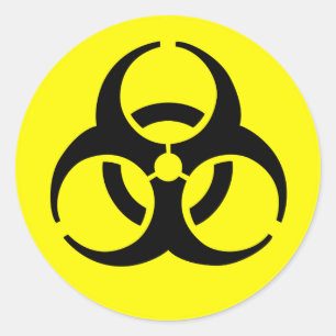 Sticker Rond Symbole BioHazard