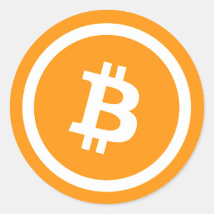 Sticker Rond Symbole Bitcoin Bitcoin or couleur personnalisée C