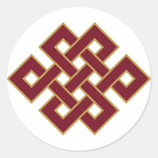 Sticker Rond Symbole bouddhiste sans fin