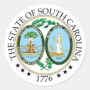 Sticker Rond Symbole Caroline du Sud