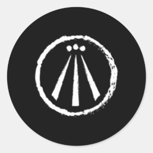 Sticker Rond Symbole céleste wiccan Awen Druid Pagan