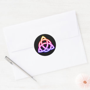 Sticker Rond Symbole Celtic Trinity Knot Triquetra Wicca