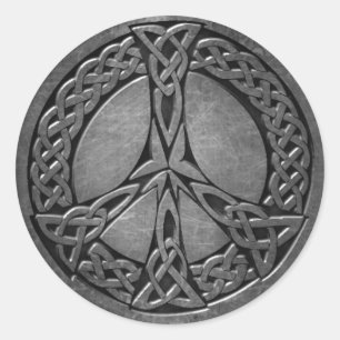 Sticker Rond Symbole celtique 5 Sticker, 3 pouces (feuille de 6