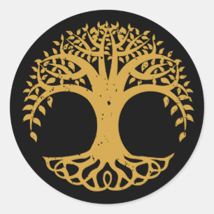 Sticker Rond Symbole celtique de l'arbre de vie