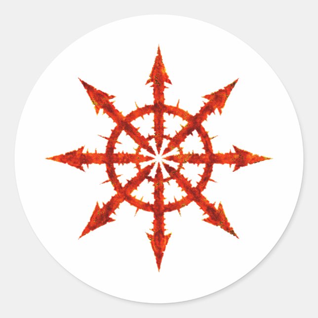 STICKER ROND SYMBOLE CHAOS (Devant)