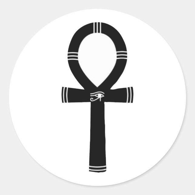 Sticker Rond Symbole d'Ankh - La clé de la vie (Devant)