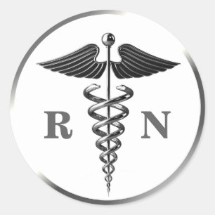 Sticker Rond SYMBOLE D'ARGENT DE LA RN Médicale