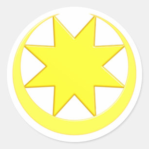 Sticker Rond Symbole d'Astarte Ishtar
