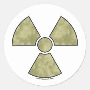 Sticker Rond Symbole d'avertissement radioactif