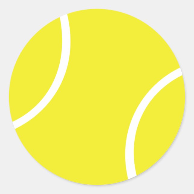 Sticker Rond Symbole de balle de tennis jaune (Devant)