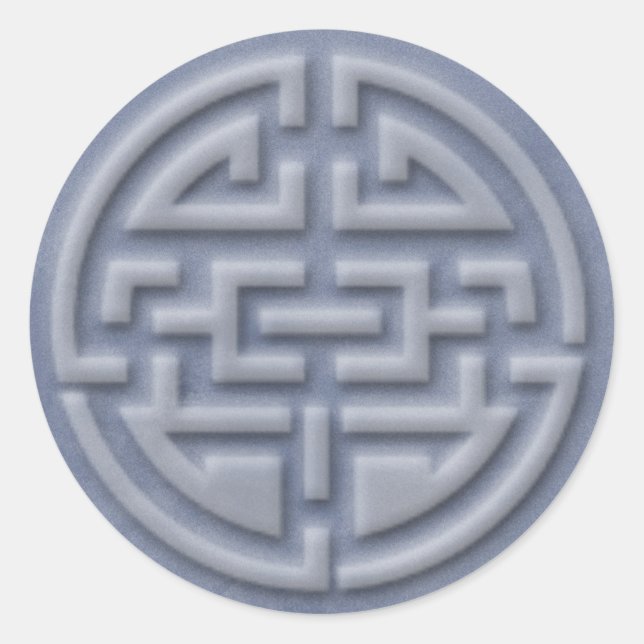 Sticker Rond symbole de chance (Devant)