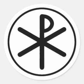 Sticker Rond Symbole de chi-rho