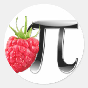 Sticker Rond Symbole de framboise et de pi