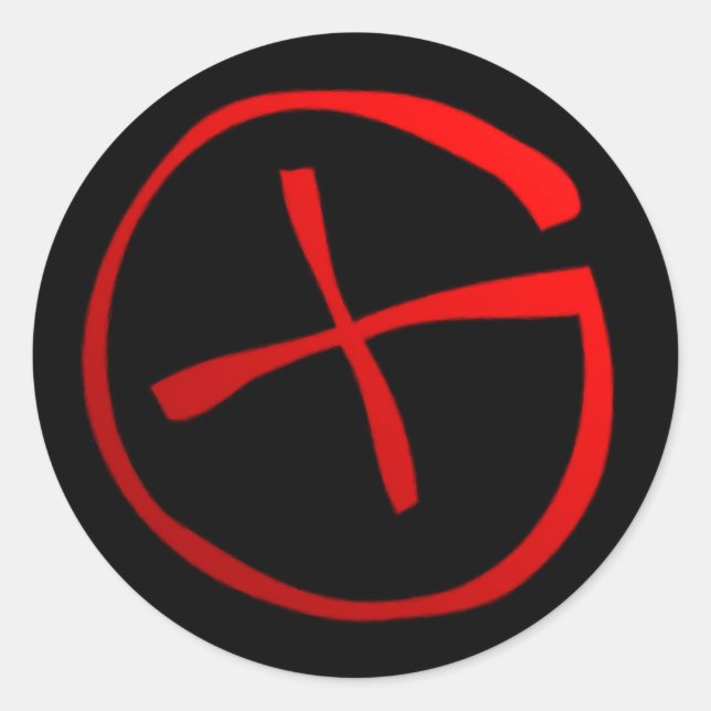 Sticker Rond Symbole de géocaching (Devant)