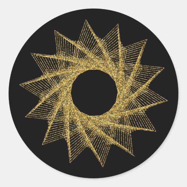 Sticker Rond Symbole de géométrie sacrée (Devant)