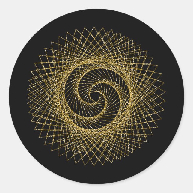 Sticker Rond Symbole de géométrie sacrée (Devant)