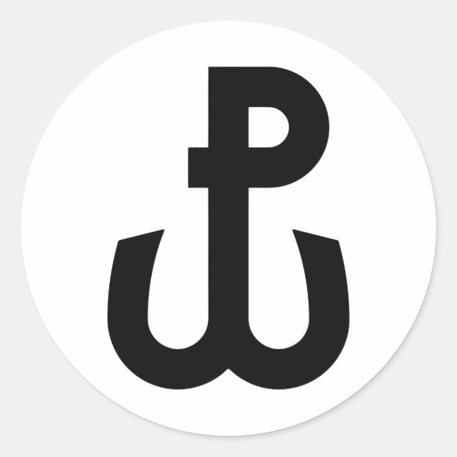 Sticker Rond Symbole de Kotwica (Devant)