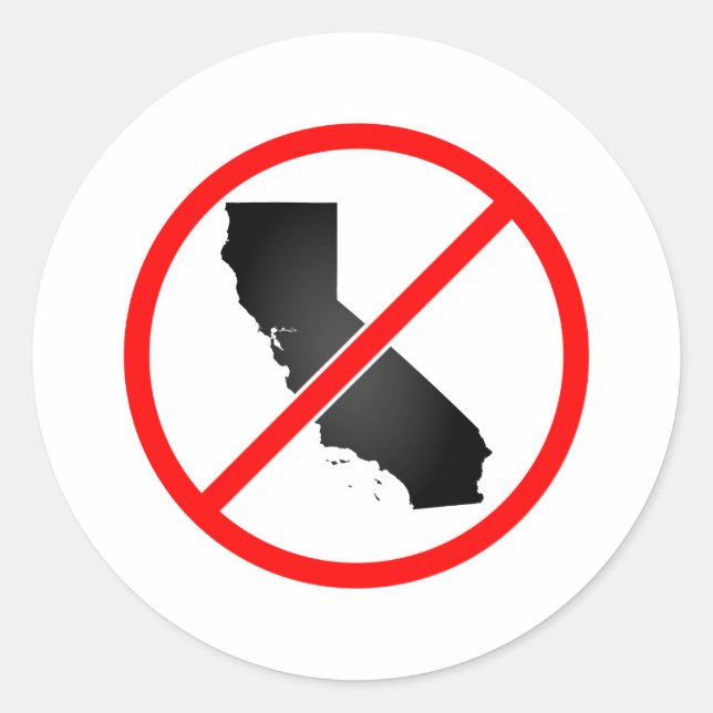 Sticker Rond Symbole de la Californie (Devant)