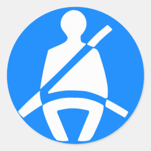 Sticker Rond Symbole de la ceinture de sécurité