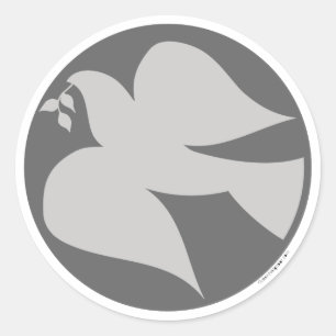 Sticker Rond Symbole de la colombe de la paix