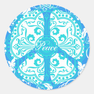 STICKER ROND SYMBOLE DE LA PAIX