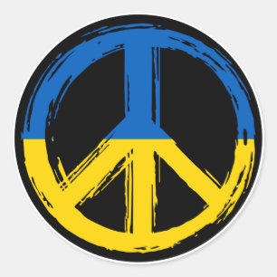 Sticker Rond SYMBOLE DE LA PAIX DE L'Ukraine