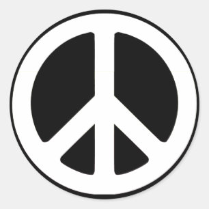 Sticker Rond Symbole de la Paix en rose !