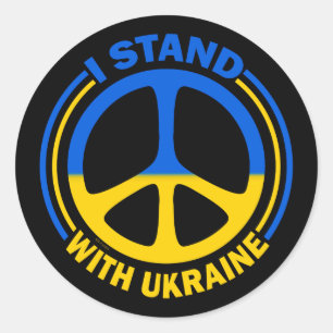 Sticker Rond Symbole de la paix en Ukraine